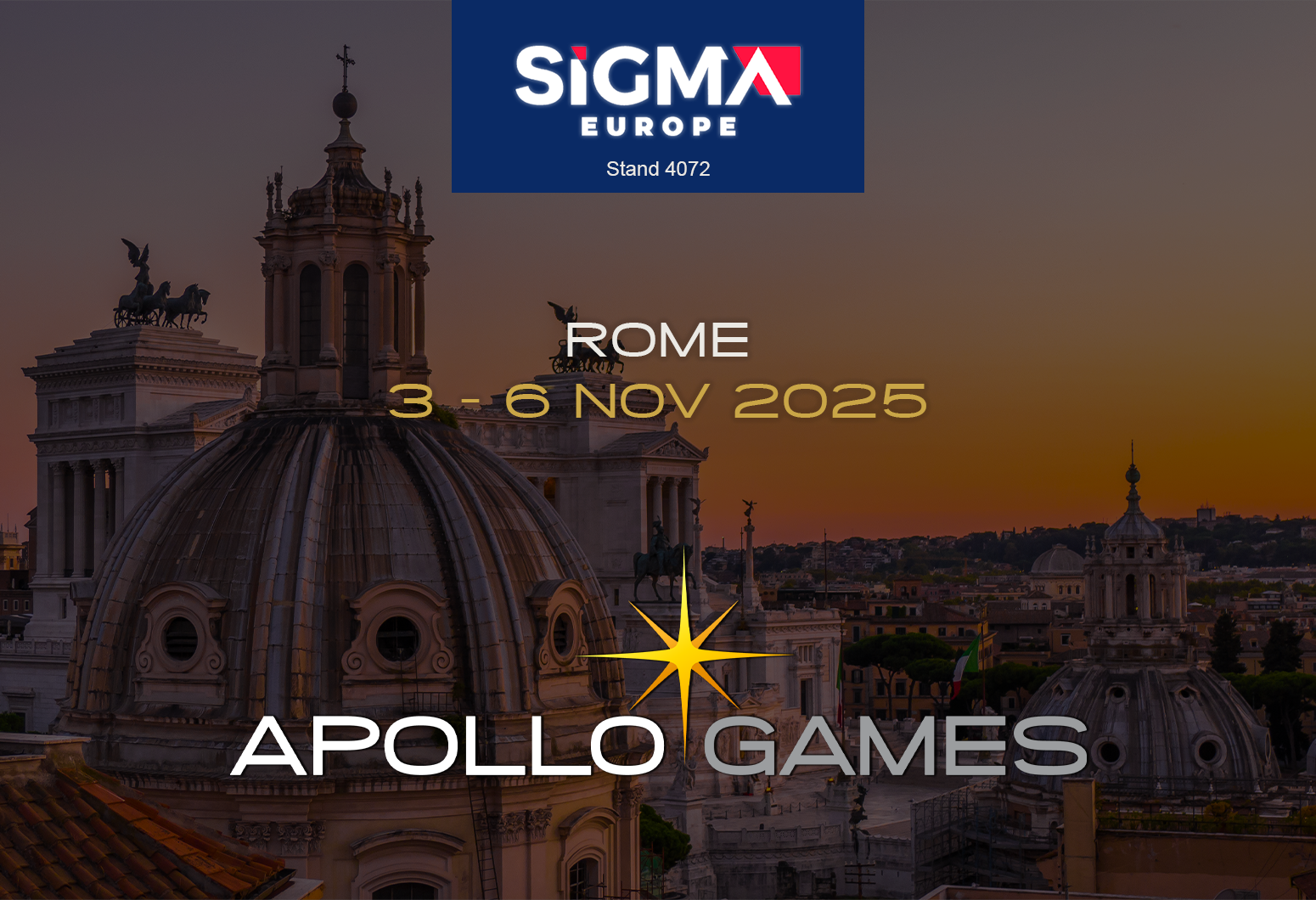 Apollo Games at SiGMA Europe 2025 in Rome